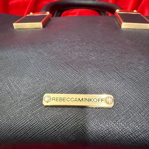 REBECCA MINKOFF BLACK BAG GOLD HARDWARE MEDIUM - Picture 4 of 16